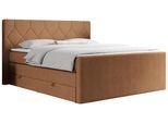 BOXSPRINGBETT KING EIGAR 200/200 Orange Struktur - H3