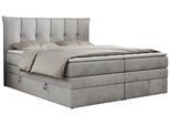 BOXSPRINGBETT PREMIUM 10 KING 140/200 Hellgrau Velvet - H3