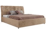 POLSTERBETT GALA CLASSIC 140/200 - Beige Plüsch - Pocket-Matratze