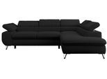 ECKSOFA PETER L Schwarz Boucle - Rechts Seite