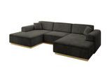 WOHNLANDSCHAFT IREA-U1-v2 - 301x165x80 cm Schwarz
