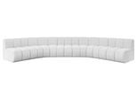 WOHNLANDSCHAFT modulares Sofa Montra-U1 - 490x174x70 cm Weiß