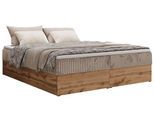BOXBETT WOOD ZERO 160/200 - Hellbraun Cord - H4 - Topper Visco