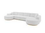 WOHNLANDSCHAFT MARI-U2-v2 - 388x171x83 cm Weiß Bouclé