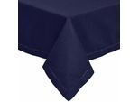 TISCHDECKE dunkelblau 137/178 cm, 100% Baumwolle