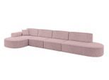 ECKSOFA Ottomane Links MARI-L3 - 413x171x79 cm Rosa Cord
