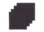 STOFFSERVIETTEN 4er-Set schwarz 45/45 cm, 100% Baumwolle