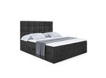 BOXBETT mit H3-Matratze und Lattenrost - BRUGO - 140x200 Schwarz