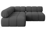 ECKSOFA modulares Sofa Samaro-L1 - 190x190x70 cm Grau Bouclé