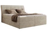 BOXBETT DAGOS 200/200 - Beige Schenille glatt - H4 - Topper Visco
