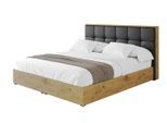 POLSTERBETT mit Bettkasten und Lattenrost, Boxbett ohne Matratze - ENZO7 180x200 Schwarz Kunstleder