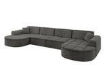 WOHNLANDSCHAFT TARO-U2 - 388x171x79,5 cm Dunkelgrau