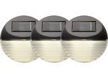 LED Solarleuchte "Solar-Wandleuchte Fency", grau (braun), B:11cm H:11cm L:11cm T:4cm, PARFORCE TRADITIONAL HUNTING, Leuchten, 3er-Set Solar-Wandleuchten, Dämmerungssensor