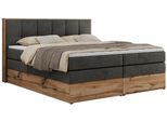BOXSPRINGBETT ALBERO 1 KING 140/200 Dunkelgrau Velvet - H3