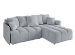 ECKSOFA Ottomane rechts LONLI-L 251x189x68 Titanfarben Velours