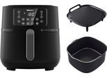 PHILIPS Heißluftfritteuse "Airfryer XXL HD9285/96, 7,2 l", schwarz (schwarz und dunkles silber), B:30cm H:33cm T:41cm, Fritteusen, mit 7 Voreinstellungen und Warmhaltefunktion, WiFi Konnektivität