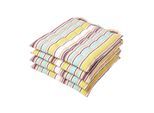 STUHLKISSEN 4er-Set, Osaka bunt gestreift 40/40/5 cm