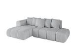 ECKSOFA Ottomane Links CLOUD-L-v1 280x185x90 Grau Cord