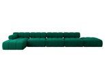 ECKSOFA modulares Sofa Lizur-L3 - 475x160x70 cm Dunkelgrün Velours
