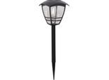 LED Solarleuchte "Solar-Wegleuchte Felix", schwarz, B:14cm H:45cm L:14cm T:14cm Ø:14cm, PARFORCE TRADITIONAL HUNTING, Leuchten, Solar-Bollardleuchte mit Filament-LED, 10 lm, Dämmerungssensor