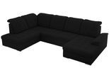 WOHNLANDSCHAFT MADRITO U - Schwarz Boucle - Links