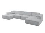 WOHNLANDSCHAFT IREA-U2-v4 - 386x165x77 cm Grau
