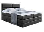 BOXSPRINGBETT AURA KING - 120 x 200 - H3/H4 - Schwarz Hochglanz