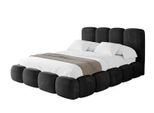 POLSTERBETT mit Bettkasten und Lattenrost, Boxbett ohne Matratze - KALA 160x200 Schwarz