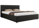 POLSTERBETT PAVO CLASSIC 180/200 - Schwarz Kunstleder - Multipocket-Matratze