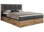 BOXBETT NESSI - 140/200 Dunkelgrau Kunstleder - H3