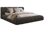 POLSTERBETT NUBEA CLASSIC 180/200 - Dunkelgrau Velvet - Pocket-Matratze