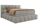 BOXSPRINGBETT NIRA KING 200/200 Hellgrau Strukture - H4