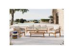 Ambia Garden Loungegarnitur, Akazie, Beige, Holz, Akazie, massiv, Füllung: Polyester, 203.5x69x79.5 cm, FSC 100%, Loungemöbel, Gartenlounge-Sets
