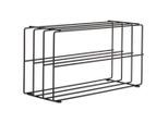 Mid.you Schuhregal, Schwarz, Metall, 73x40x28.5 cm, erweiterbar, Garderobe, Schuhaufbewahrung, Schuhregale