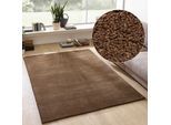 Wollteppich OTTO HOME "Gabbo Natur, Handgefertigt, Teppich, reine Wolle, meliert" Gr. 3, braun, B:120cm H:14mm L:180cm, Wolle, Teppiche, reine Wolle, Uni, Wohnzimmer, Schlafzimmer, Esszimmer