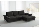 Ecksofa SIT & MORE "Chelsea L-Form, B: 264 cm, Leder", schwarz, B:264cm H:89cm T:174cm, Sofas, Ecksofa, optional mit Bettfunktion und Bettkasten
