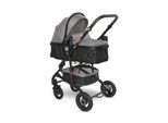 Lorelli Kombikinderwagen 2 in 1 Alba Adapter umbaubar Wickeltasche Moskitonetz grau