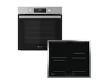 BAUKNECHT Backofen-Set "BAKO 740 IND IN", Energieeffizienz: A+, schwarz (inox), Herdsets, Hydrolyse - schnelle und mühelose Reinigung mit der Kraft des Dampfes, Backofen-Set