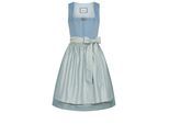 Dirndl NÜBLER "Mini Dirndl Ganja", Damen, Gr. 38, EURO, blau (jeans), Obermaterial: 100% Polyester PES., Kleider