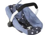 Puppen Autositz CHIC2000 "für Puppen bis Größe 50 cm", blau (sternchen blau), Puppenausstattungen, KinderB:31cm H:32cm T:45cm, Kunststoff, Polyester, Stahl, Puppen Autositz, B:31cm H:32cm T:45cm
