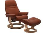 Relaxsessel STRESSLESS "Sunrise", braun (copper paloma), B:79cm H:103cm T:73cm, Leder BATICK: BATICK ist ein leicht korrigiertes, durchgefärbtes und genarbtes Möbelleder, bei dem die meisten Unebenheiten und Spuren in der Regel entfernt wurden.;Leder PALOMA: PALOMA ist ein durchgefärbtes Semianilin-Möbelleder mit natürlicher Narbung.;ROHLEDER Stoff Q2 FARON: Ein fester zuverlässiger Bouclé mit ein