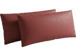 Sofakissen SIT & MORE "Chelsea, 60 cm, Leder", rot (merlot), B:60cm H:30cm, Leder, Polsterauflagen, Sofakissen, zur Auswahl Sets mit 2 oder 3 Stück