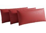 Sofakissen SIT & MORE "Chelsea, 60 cm, Leder", rot (feuerrot), B:60cm H:30cm, Leder, Polsterauflagen, Sofakissen, zur Auswahl Sets mit 2 oder 3 Stück