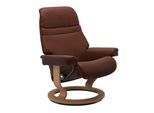 Relaxsessel STRESSLESS "Sunrise", braun (malt braun batick), B:79cm H:103cm T:73cm, Leder BATICK: BATICK ist ein leicht korrigiertes, durchgefärbtes und genarbtes Möbelleder, bei dem die meisten Unebenheiten und Spuren in der Regel entfernt wurden.;Leder PALOMA: PALOMA ist ein durchgefärbtes Semianilin-Möbelleder mit natürlicher Narbung.;ROHLEDER Stoff Q2 FARON: Ein fester zuverlässiger Bouclé mit