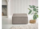 Hocker OTTO HOME "SHERWOOD", beige (greige), B:80cm H:42cm T:80cm, 100% Polyester, Hocker, Hocker, Hocker quadratisch, ideale Ergänzung zum Loveseat SHERWOOD