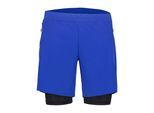 Trainingsshorts RUKKA "Rukka Shorts Maaninka 2In1", Herren, Gr. S, Normalgrößen, blau, Stoff, 87% Polyester, 13% Elasthan, Hosen