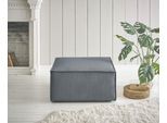 Hocker OTTO HOME "SHERWOOD", grau (dunkelgrau), B:80cm H:42cm T:80cm, 100% Polyester, Hocker, Hocker, Hocker quadratisch, ideale Ergänzung zum Loveseat SHERWOOD