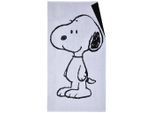 Vossen Strandtuch Snoopy Beach, Schwarz, Textil, Uni, 100x180 cm, ISO 9001, Fkt, Made in Austria, Oeko-Tex® Standard 100, schadstoffgeprüft, Badtextilien, Strandtücher
