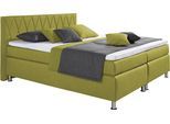 Boxspringbett HAPO "ATLANTA", grün, B:210cm L:210cm, Komplettbetten, Boxspringbett, erhältlich in verschiedenen Breiten, Farben & Maratzenarten