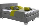 Boxspringbett HAPO "ATLANTA mit hohem Kopfteil", grau, B:170cm L:210cm, Komplettbetten, Boxspringbett, erhältlich in verschiedenen Breiten, Farben & Matratzenarten